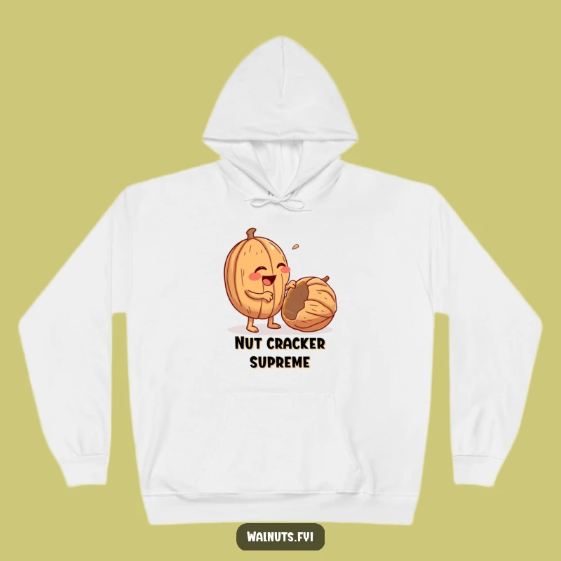 Cozy Funny Walnut Cracking Hoodie: Warmth Meets Whimsical Fun