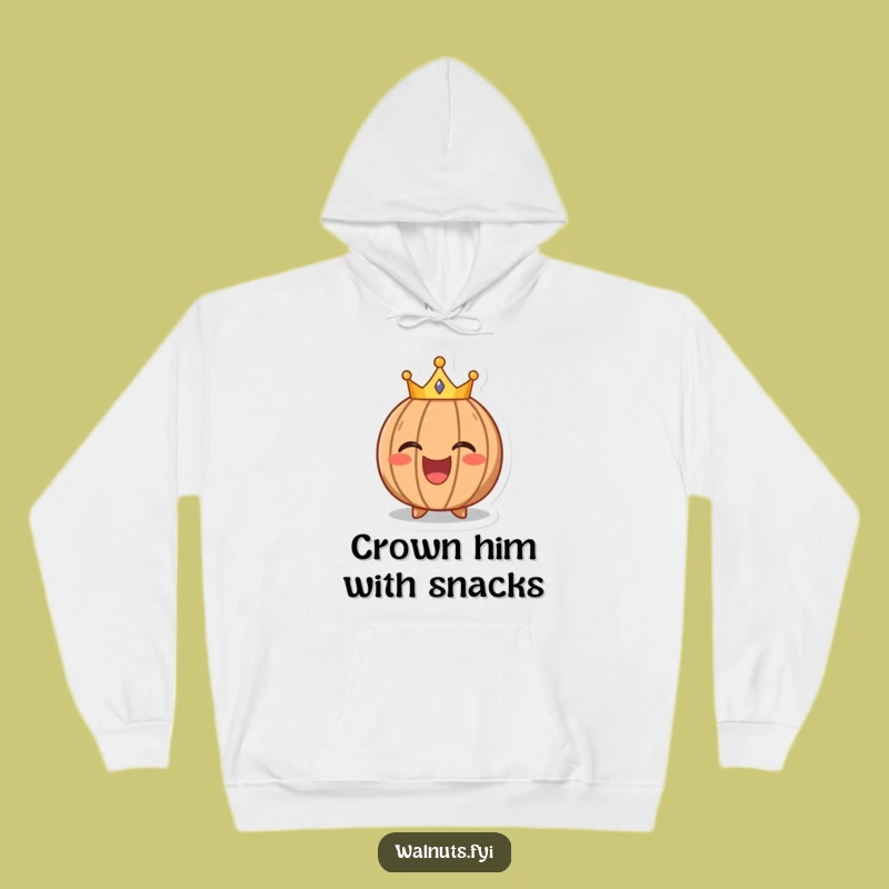 Cozy Funny Walnut Crown Hoodie: Royal Chuckles & Warmth