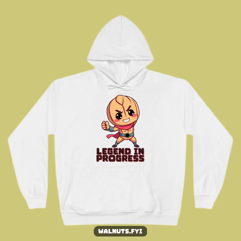 Cozy Funny Walnut Hero Hoodie: Vibrant Warmth for Super Fans