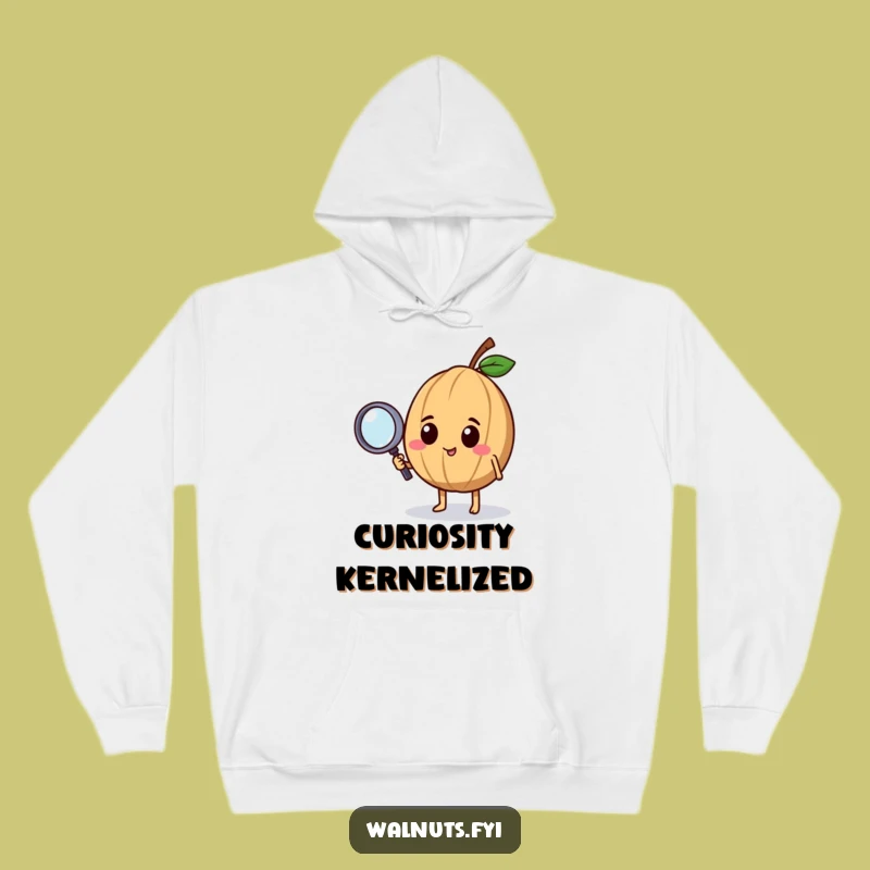 Funny Curious Walnut Hoodie: Cozy Investigation Gear