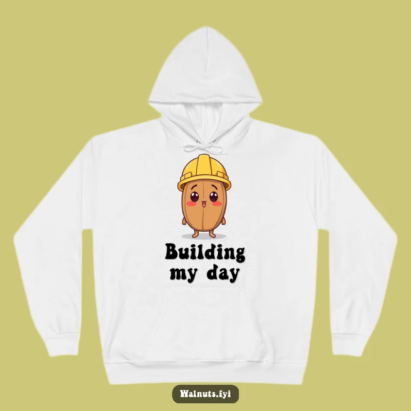 Funny Surprised Walnut Construction Hoodie - Warm & Witty Wear