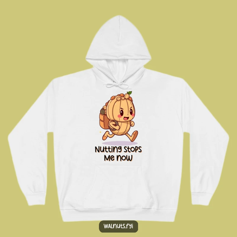 Funny Walnut Runner Hoodie: Cozy Gear for Determined Sprinters, Great Humorous Gift
