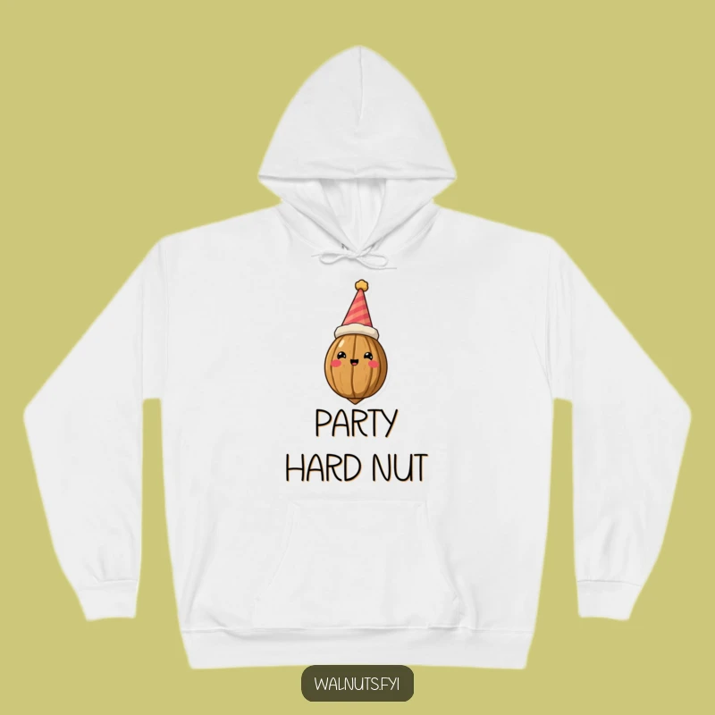 Cozy Funny Crowned Walnut Hoodie - Warm Up with Hilarious Nutty Style!