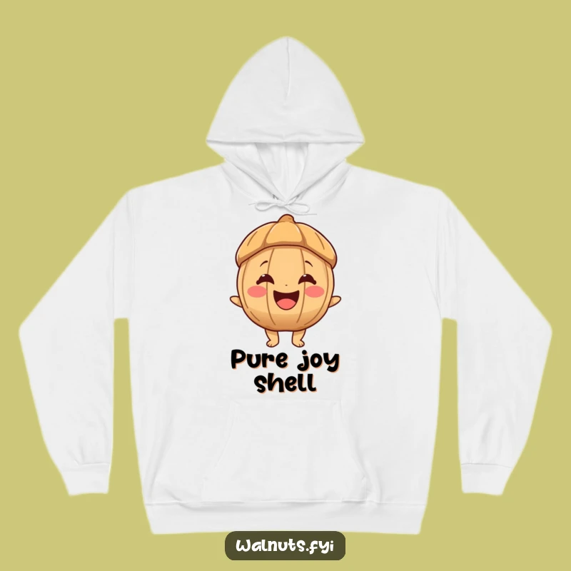 Funny Joyous Walnut Hoodie, Cozy Comfort for the Happy Soul