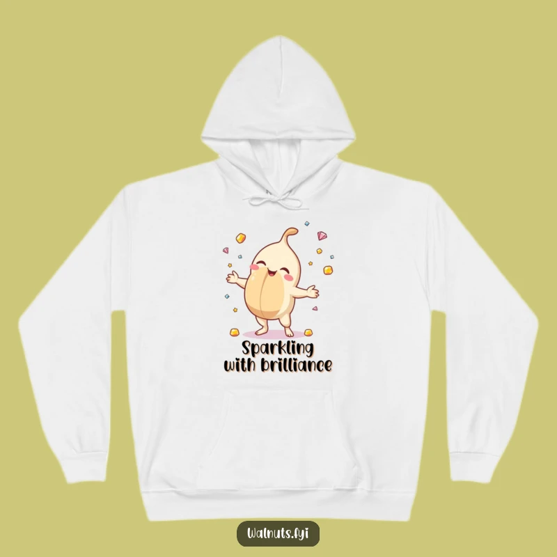 Funny Delighted Macadamia Juggler Hoodie - Cozy Up with Sparkly Humor