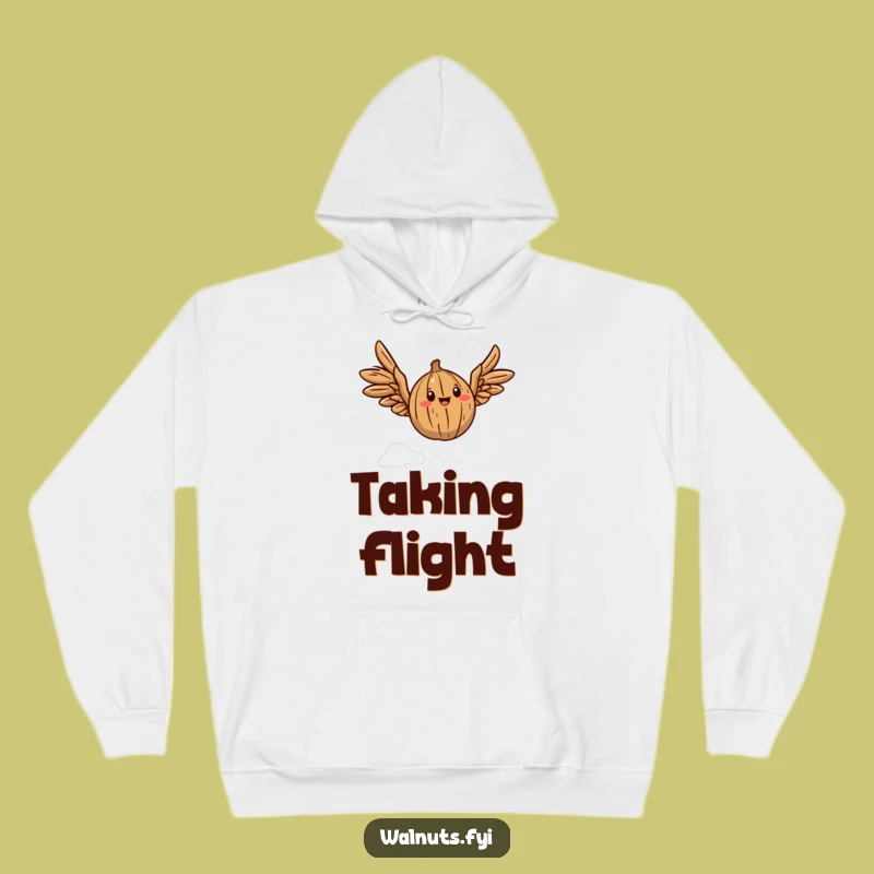 Cozy Funny Flying Walnut Hoodie: Warmth for Your Imaginative Soul