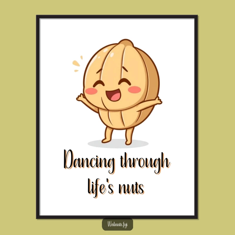 Free Printable Wall Art: Giggling Walnut Dancer - Quirky Downloadable Decor