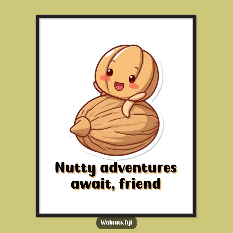 Free Printable Wall Art: Joyful Walnut Rider, Funny Downloadable Decor