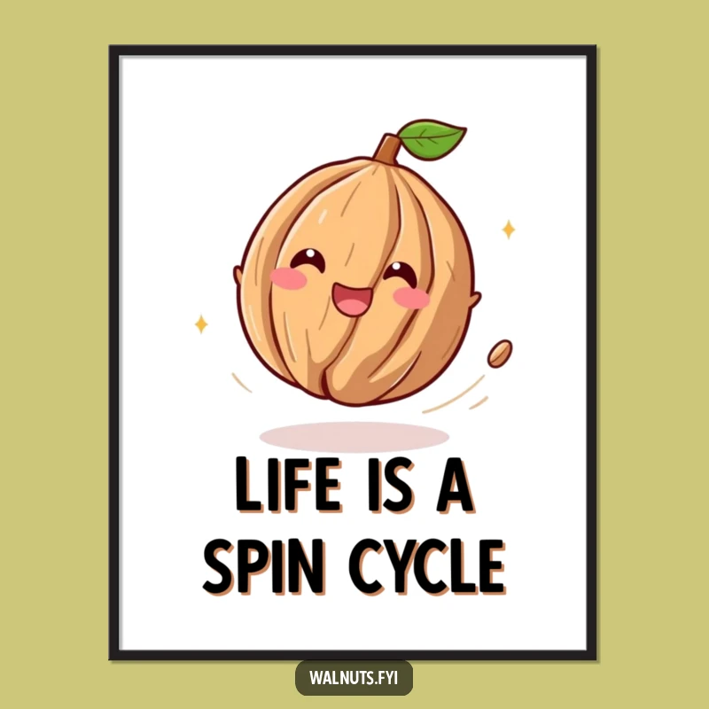 Free Printable Wall Art: Playful Walnut Whirlwind, Energetic Downloadable Decor