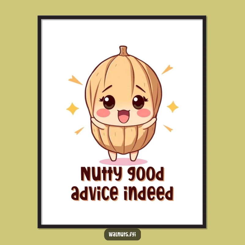 Free Printable Wall Art: Surprised Walnut Pop Funny Downloadable Decor