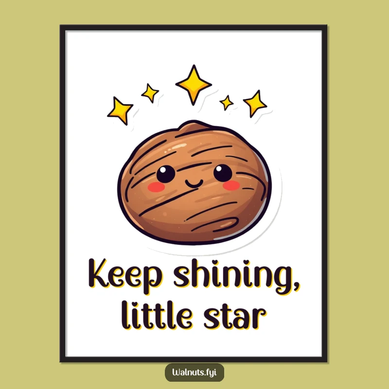 Free Printable Wall Art: Starry Walnut, Twinkling Stars, Cosmic Decor Downloadable!