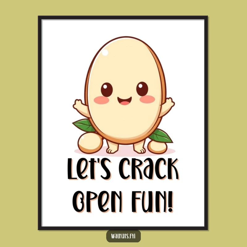 Free Printable Wall Art: Kawaii Nut Sharing Joy, Funny Downloadable Decor