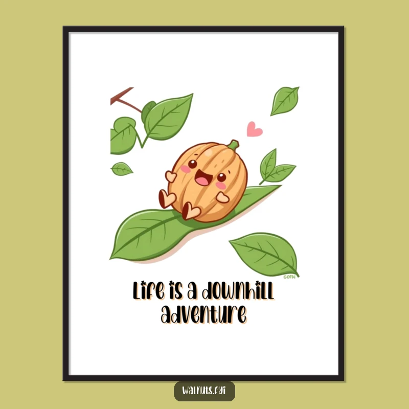Funny Free Printable Wall Art: Sliding Walnut, Hilarious Downloadable Decor