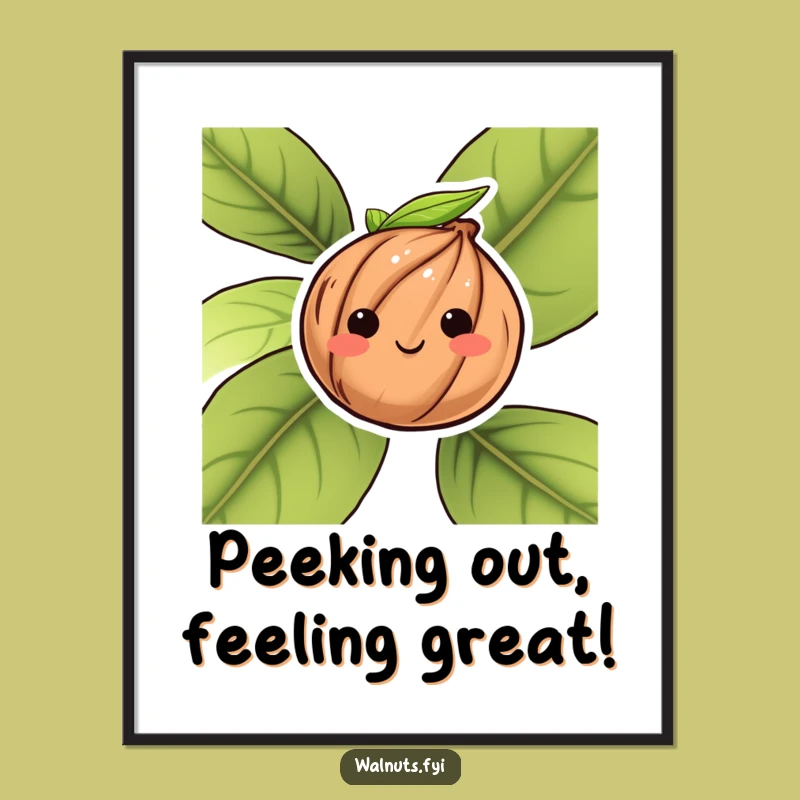 Free Printable Wall Art: Shy Walnut, Funny Downloadable Decor for a Whimsical Retreat