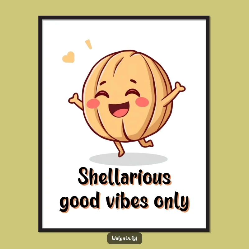 Free Printable Wall Art: Giggling Walnut Vibes, Hilarious Downloadable Decor for Your Space