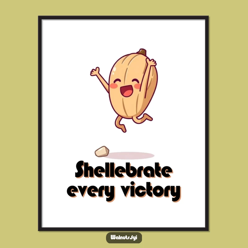 Funny Free Printable Wall Art: Triumphant Climbing Walnut - Hilarious Downloadable Decor!