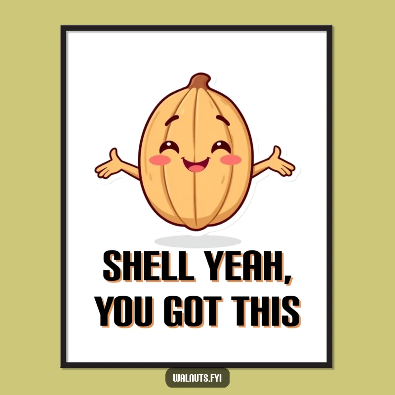 Free Printable Confident Walnut Wall Art - Bold Downloadable Decor Gift