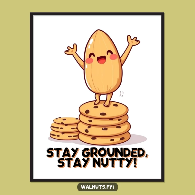 Funny Free Printable Wall Art: Amused Almond Balancing Act, DIY Decor!