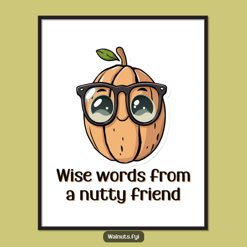 Intellectual Free Printable Wall Art: Wise Walnut for a Studious Vibe!