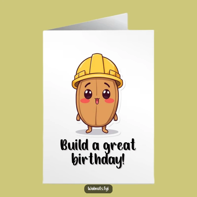 Free Printable Birthday Card: Surprised Builder Walnut, Hilarious Downloadable Gift Idea