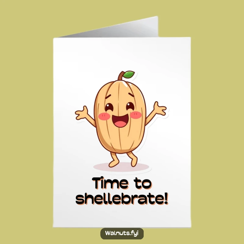 Free Printable Funny Dancing Walnut Birthday Card - Joyful Downloadable Gift