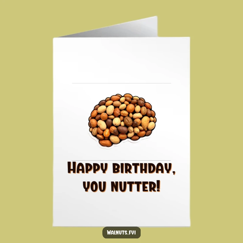 Free Printable Birthday Card: Clever Nut Brain Design, Downloadable Greeting Card Gift
