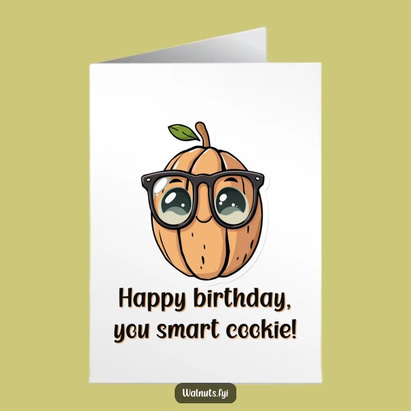 Smarty-Pants Free Printable Birthday Card: Wise Walnut Wishes for a Great Year!