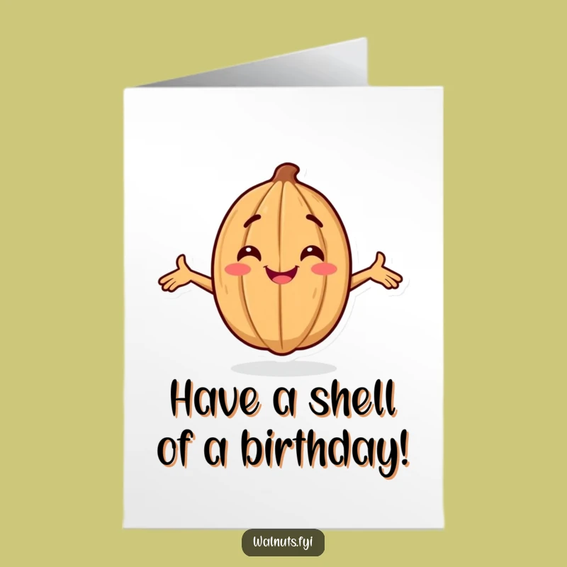 Free Printable Confident Walnut Birthday Card - Bold Downloadable Gift