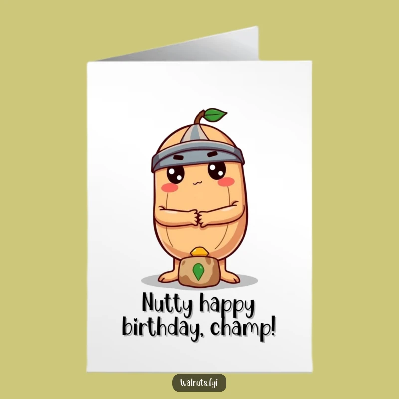 Free Printable Brazil Nut Birthday Card: Guarding Fun Downloadable Gift