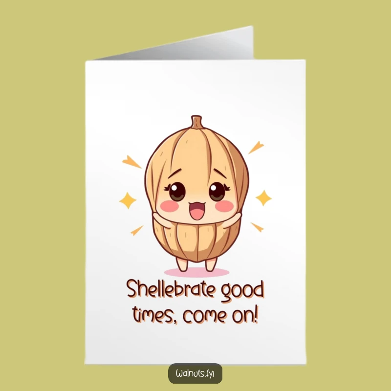 Free Printable Birthday Card: Surprised Walnut Pop Funny Downloadable Greeting