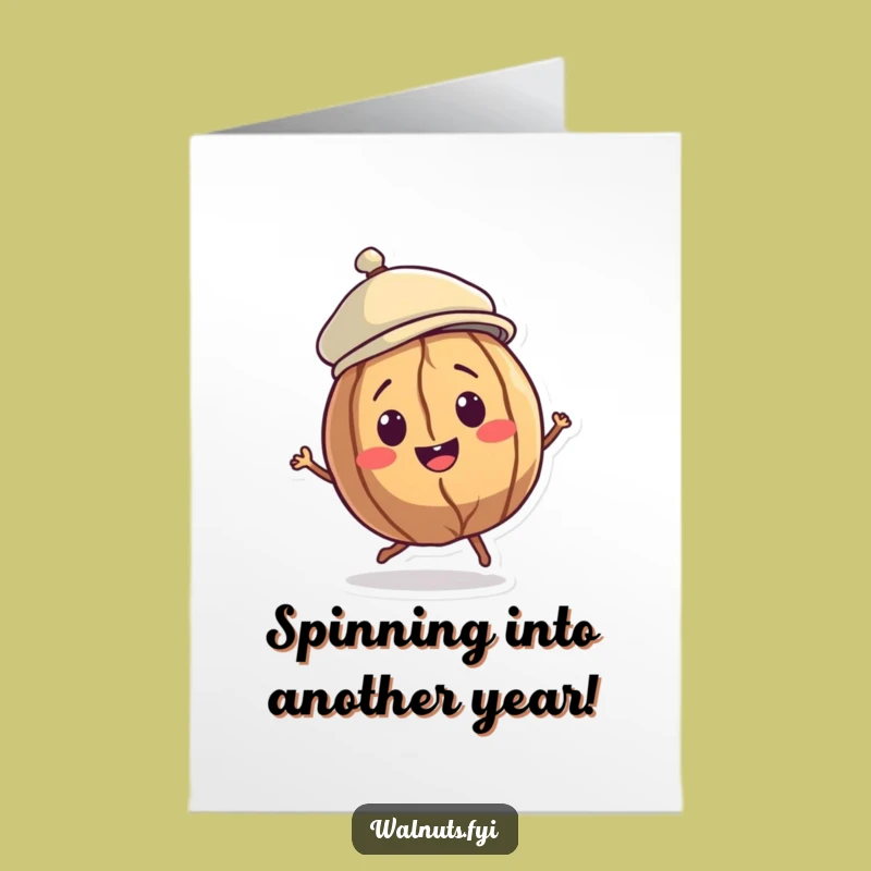 Free Printable Funny Walnut Birthday Card - Spinning Fun, Print at Home!