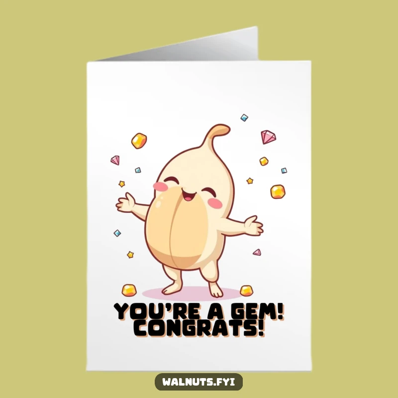 Free Printable Congrats Card Macadamia Gem Juggler - Downloadable Luxury