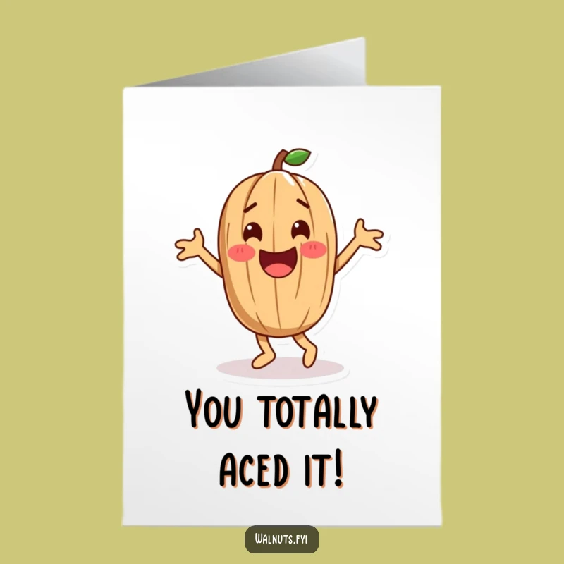 Free Printable Funny Dancing Walnut Congrats Card - Joyful Downloadable Gift