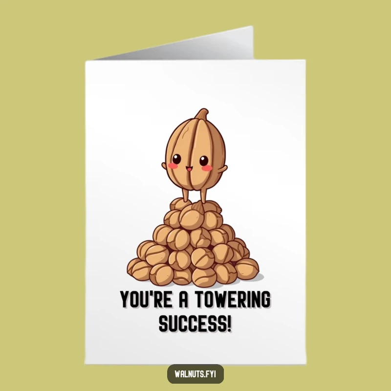 Free Printable Walnut Congrats Card: Proud Nut Conquers All - Downloadable