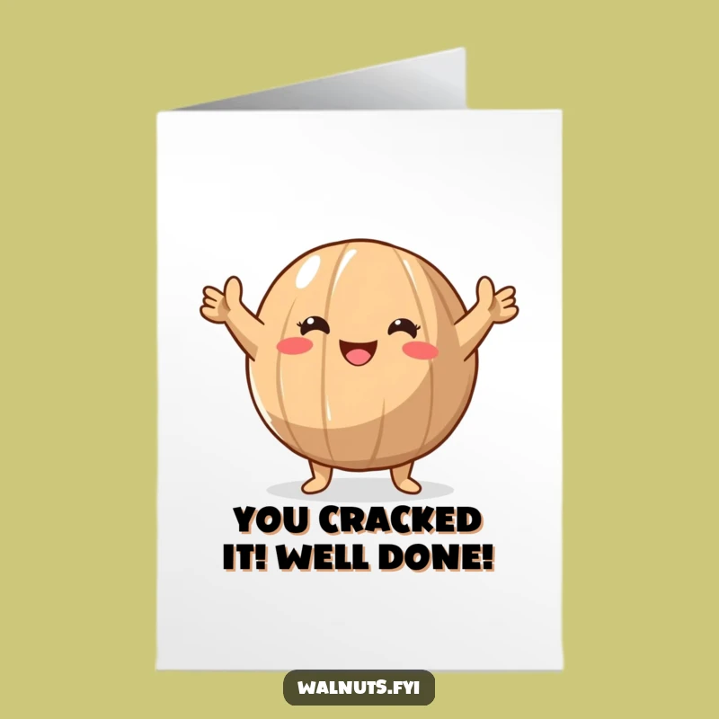 Free Printable Walnut Congratulations Card - Victory Nut, Print at Home!