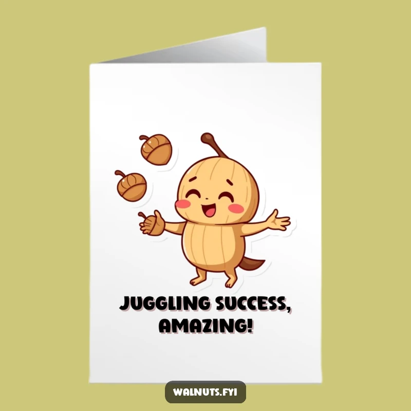 Free Printable Congrats Card: Walnut Juggles Success!
