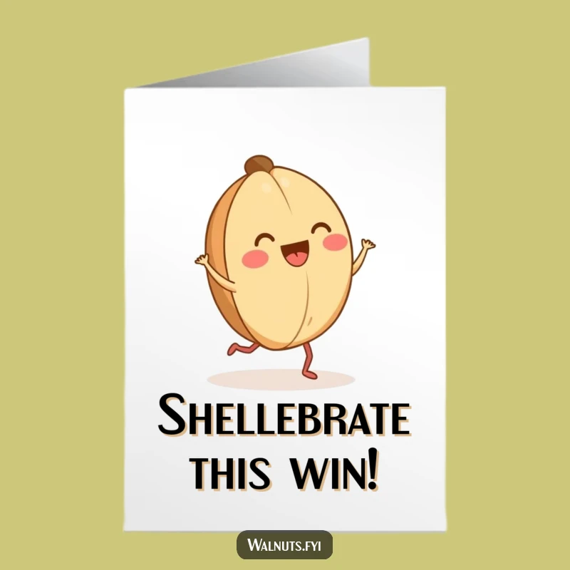 Free Printable Congrats Card: Walnut's Jig of Joy, Humorous Downloadable Success