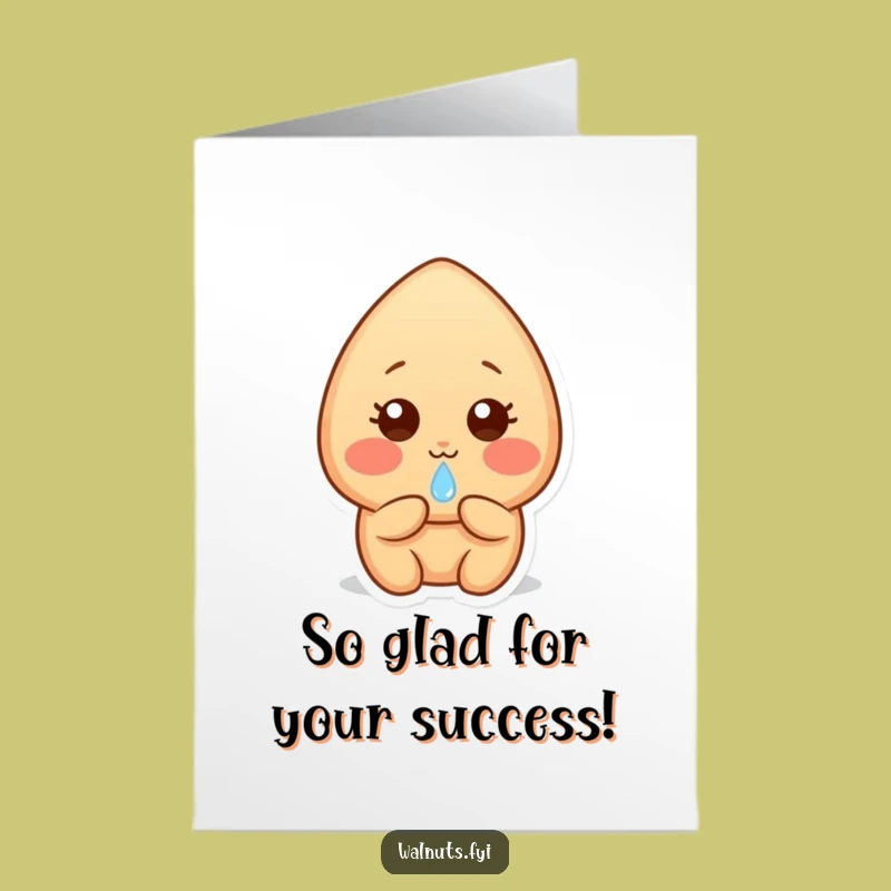 Free Printable Almond Congrats Card: Shy Joy, DIY Downloadable
