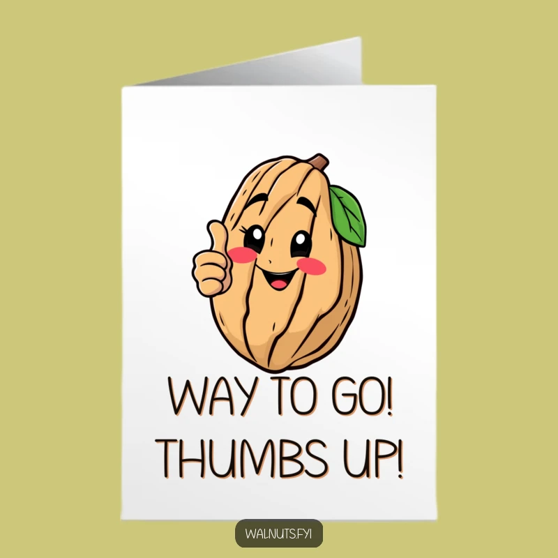 Free Printable Congrats Card: Top Walnut Thumbs Up, Downloadable Card Gift