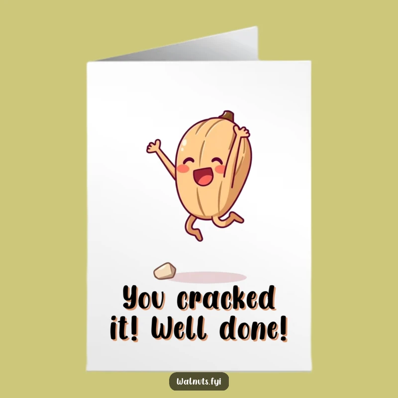 Triumphant Walnut Free Printable Congrats Card - Funny Downloadable Achievement Gift!
