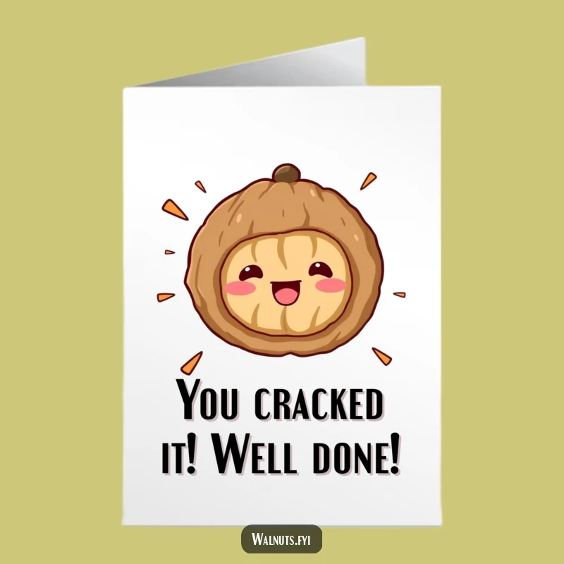 Free Printable Congrats Card: Shocked Kawaii Walnut, Hilarious Downloadable Gift!