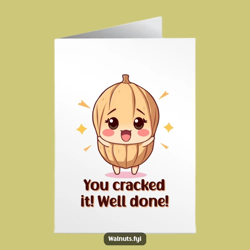 Free Printable Congrats Card: Shocked Walnut Reaction Funny Downloadable