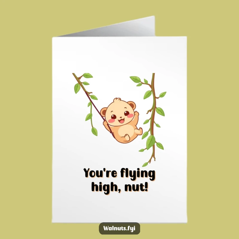 Free Printable Hazelnut Congratulations Card: Zipline Success Gift