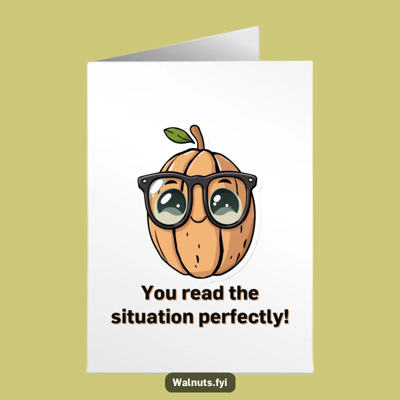 Brains & Brawn Free Printable Congrats Card: Smart Walnut Cheers Your Win!