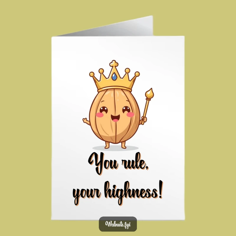 Free Printable Congrats Card: Funny Walnut King Celebrating Success DIY Gift