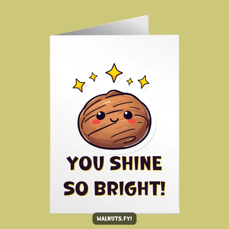 Free Printable Congrats Card: Starry Walnut, Twinkling Stars, Celebrate Success Downloadable Life!
