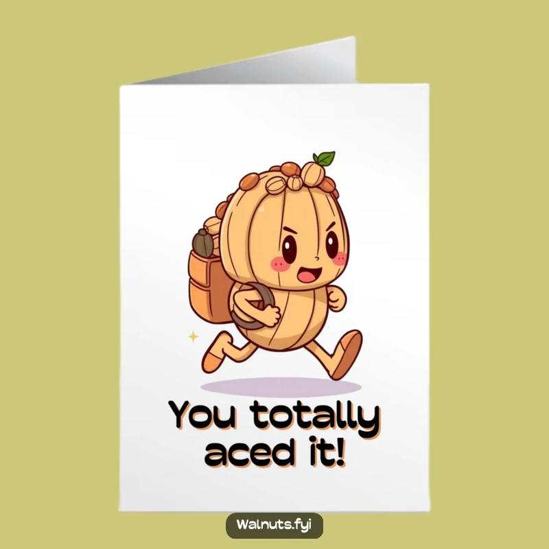 Free Printable Congrats Card: Funny Walnut Sprint! Humorous Downloadable Achievement Gift