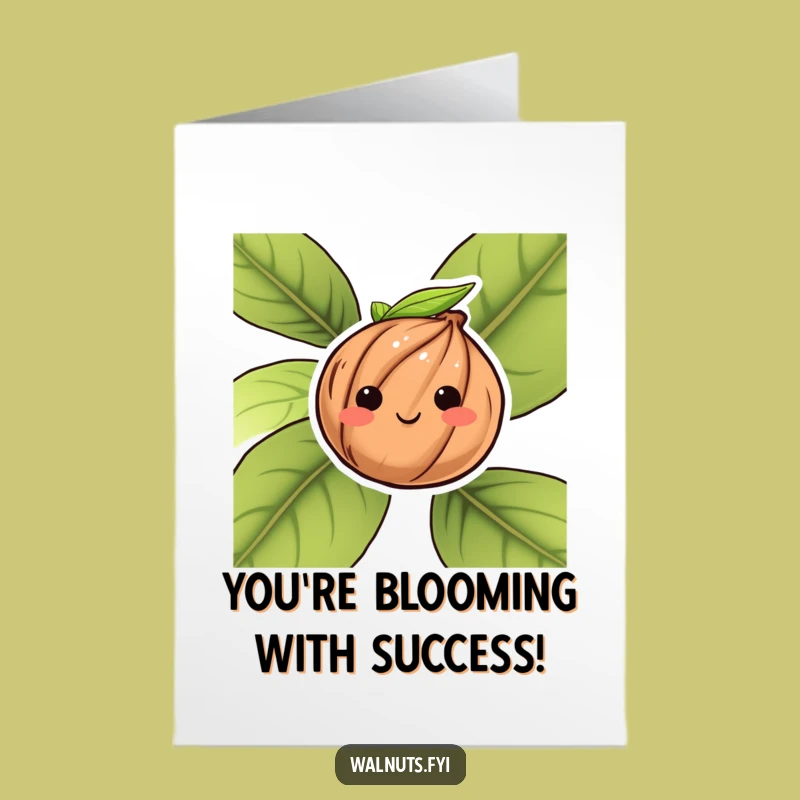 Free Printable Congratulations Card: Peek-a-Boo Walnut, A Funny Downloadable Gift for Shy Triumphs