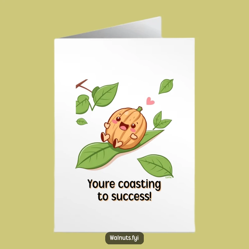 Free Printable Congrats Card: Funny Sliding Walnut, Hilarious DIY Downloadable Gift