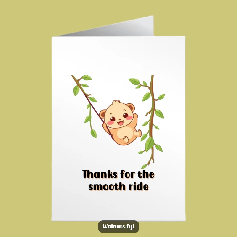 Free Printable Hazelnut Thank You Card: Zipline Gratitude Downloadable